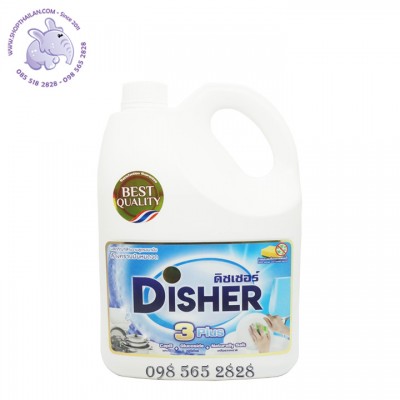 Nước rửa chén Disher 3600ml Thái Lan (thân thiện với môi trường và không hại da tay)
